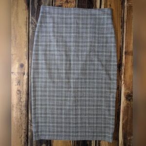 Zara Plaid Classic Pencil Skirt